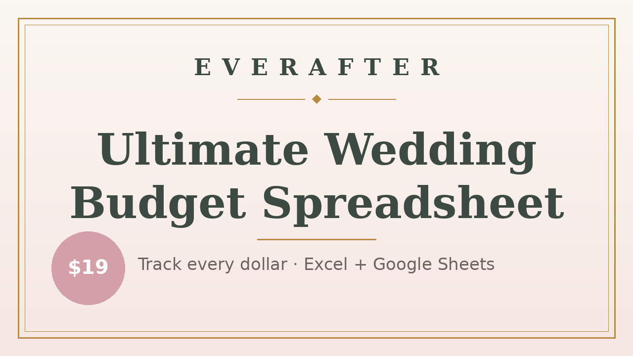 Ultimate Wedding Budget Spreadsheet preview